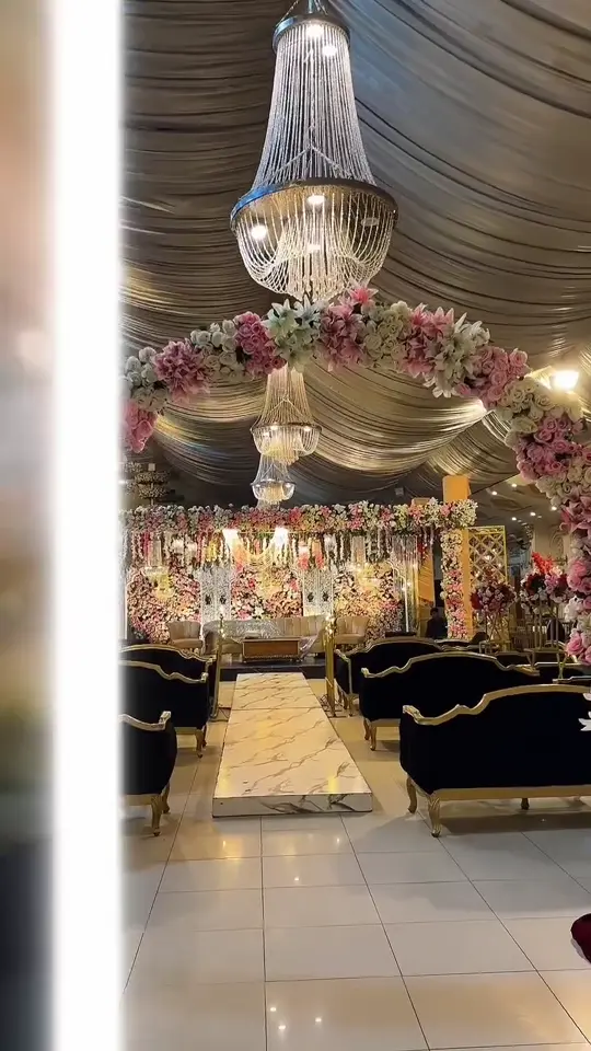 Film of the Walima stage and drapery