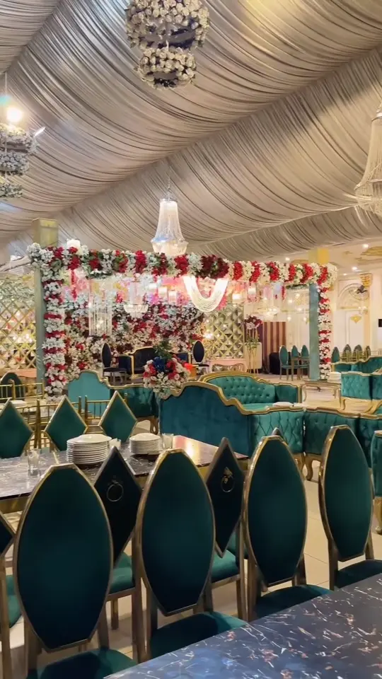 Close-up film of fresh floral decoration detail